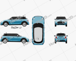 Mini Cooper S 5-türig 2014 car clipart