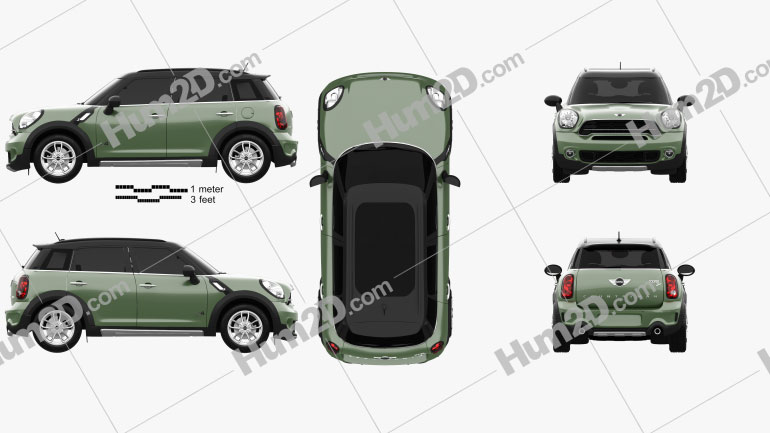 Mini Cooper Countryman SD All4 2014 Blueprint
