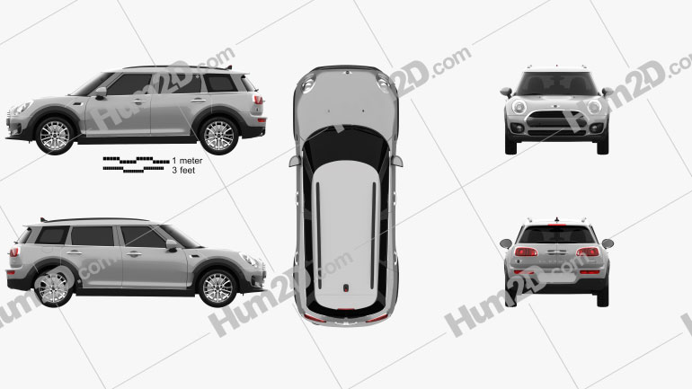 Mini Cooper Clubman D 2016 car clipart