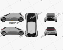 Mini Vision Next 100 2016 car clipart