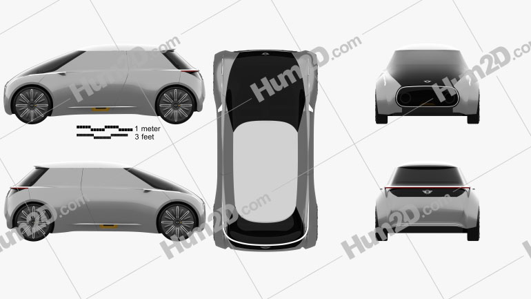 Mini Vision Next 100 2016 car clipart
