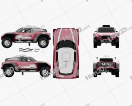 Mini John Cooper Works Buggy 2018 Pink car clipart