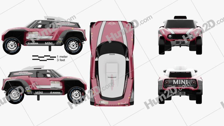 Mini John Cooper Works Buggy 2018 Pink PNG Clipart