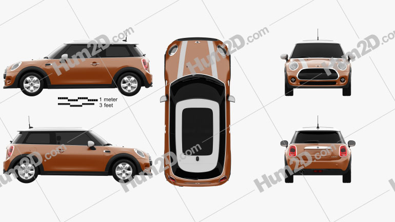 Mini Cooper Classic Schrägheck 3-türig 2019 car clipart