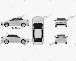 Mitsubishi Lancer Sedan 2009 car clipart