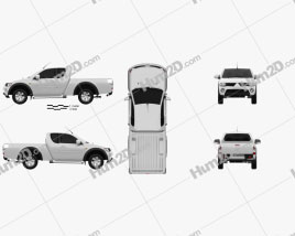 Mitsubishi L200 Triton Club Cab 2011 car clipart