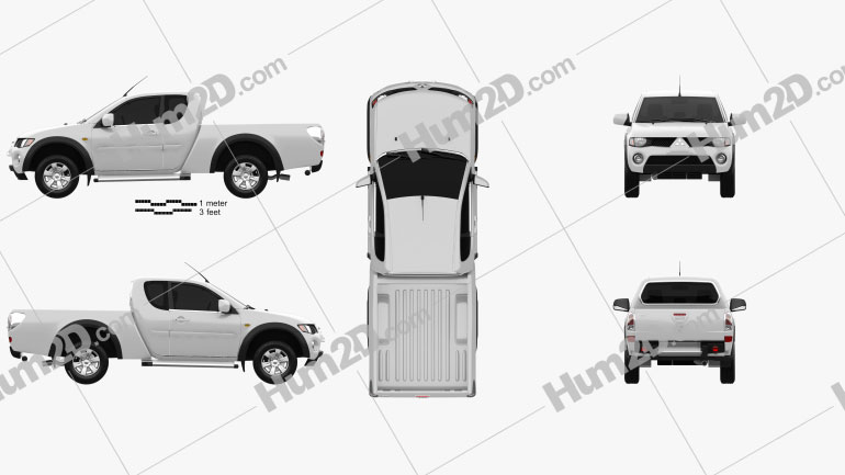 Mitsubishi L200 Triton Club Cab 2011 car clipart