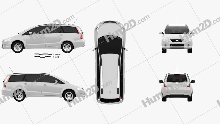 Mitsubishi Grandis 2012 car clipart