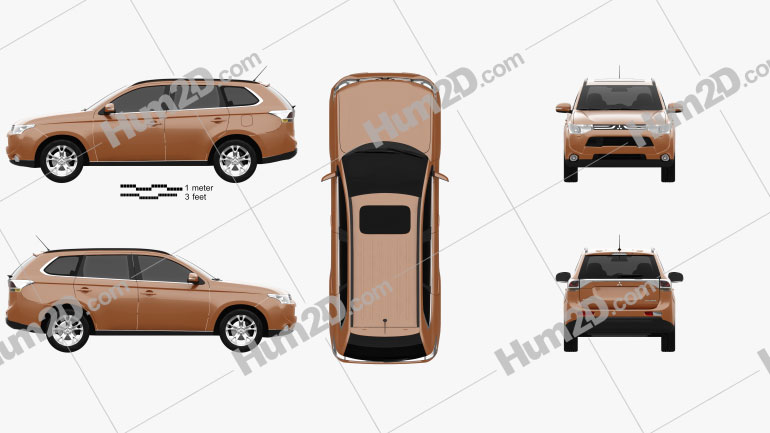 Mitsubishi Outlander 2013 car clipart