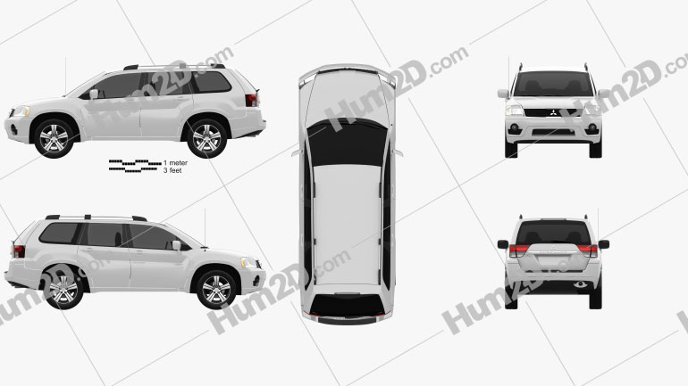 Mitsubishi Endeavor 2012 Clipart Image
