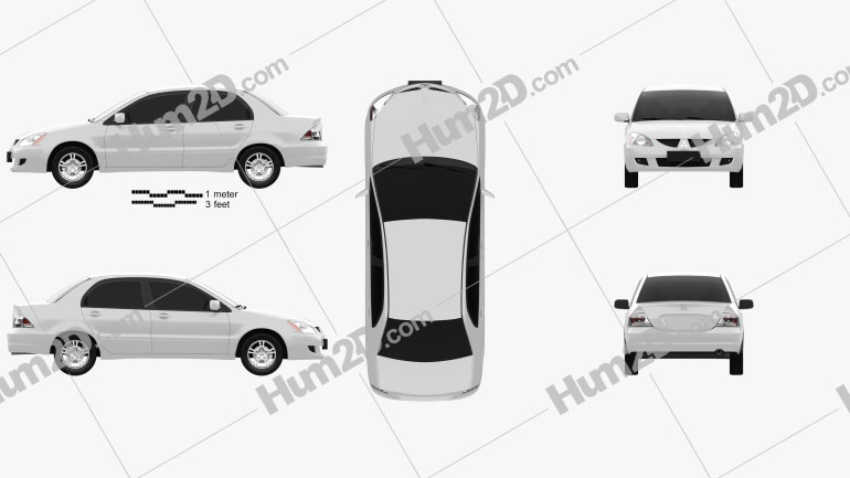 Mitsubishi Lancer Ralliart sedan 2004 car clipart