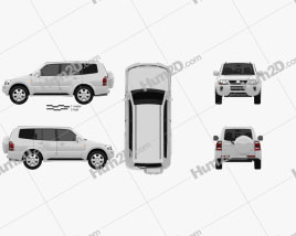 Mitsubishi Pajero (Montero) Wagon 2005 car clipart