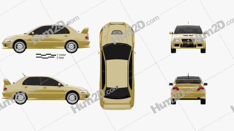 Mitsubishi Lancer Evolution 2001 car clipart