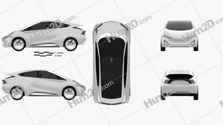 Mitsubishi CA-MiEV 2013 car clipart