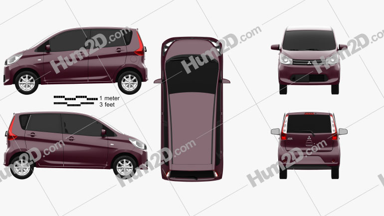 Mitsubishi eK Wagon 2013 car clipart