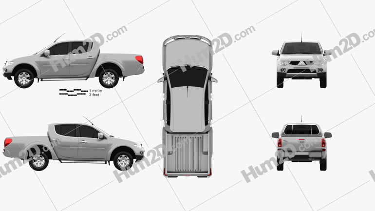 Mitsubishi L200 Triton Double Cab HPE 2012 car clipart