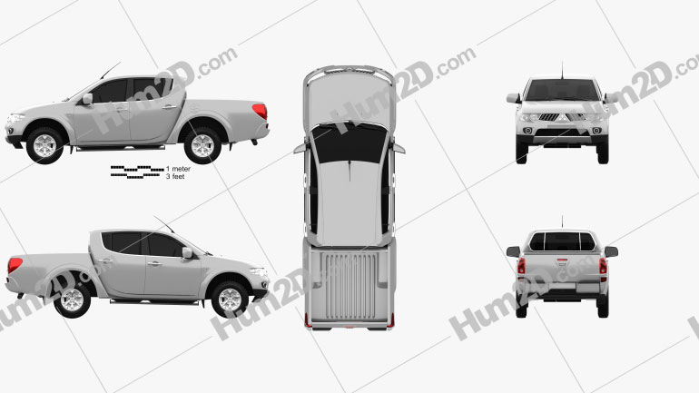 Mitsubishi L200 Triton Cabina dupla 4Life 2012 car clipart