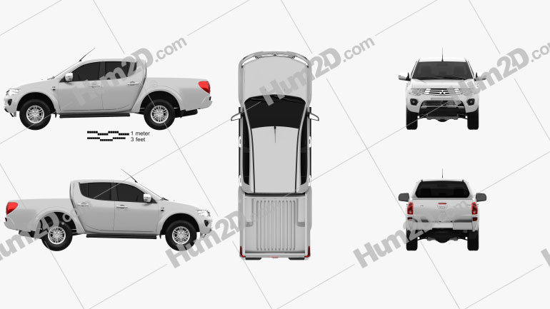 Mitsubishi L200 Triton Double Cab HPE 2014 car clipart