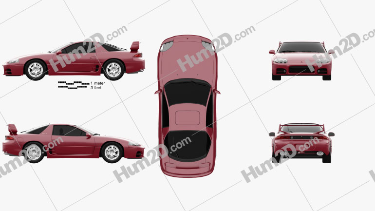 Mitsubishi 3000GT 1999 car clipart