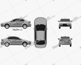 Mitsubishi Lancer sedan 2012 car clipart