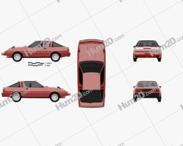 Mitsubishi Starion Turbo GSR III 1982 car clipart