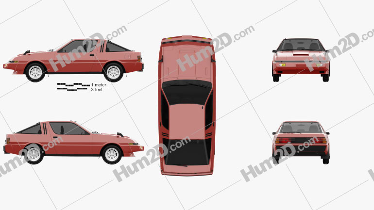 Mitsubishi Starion Turbo GSR III 1982 car clipart