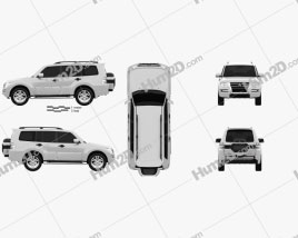 Mitsubishi Pajero (Montero) Wagon 2015 car clipart