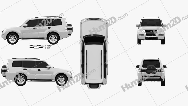 Mitsubishi Pajero (Montero) Wagon 2015 car clipart