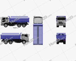 Mitsubishi Fuso Super Great Muldenkipper 3-Achs 2007 clipart