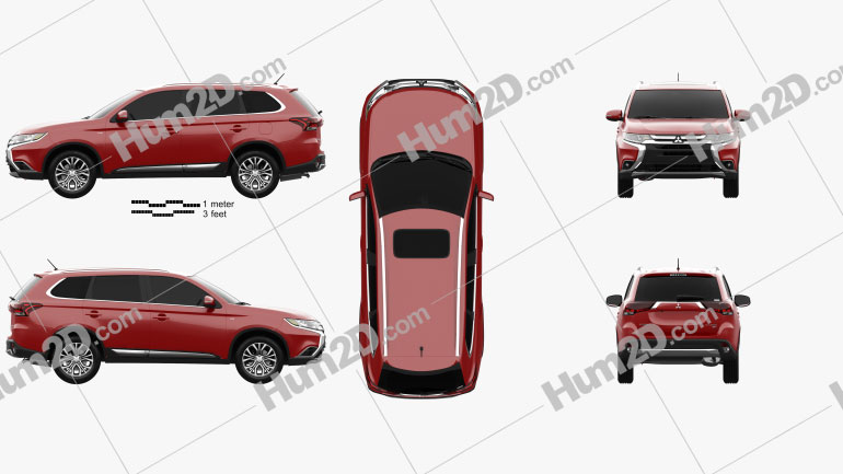 Mitsubishi Outlander 2015 car clipart