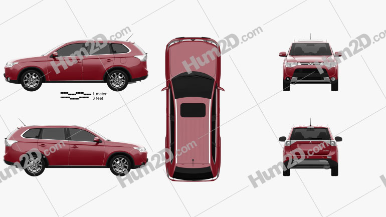 Mitsubishi Outlander 2014 car clipart