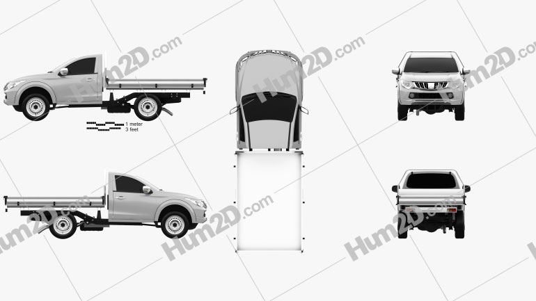 Mitsubishi Triton Single Cab Alloy Tray 2015 PNG Clipart