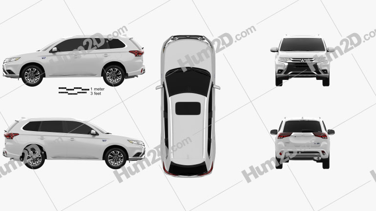 Mitsubishi Outlander PHEV 2015 car clipart