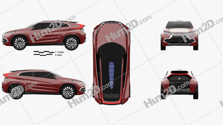Mitsubishi XR-PHEV 2014 car clipart