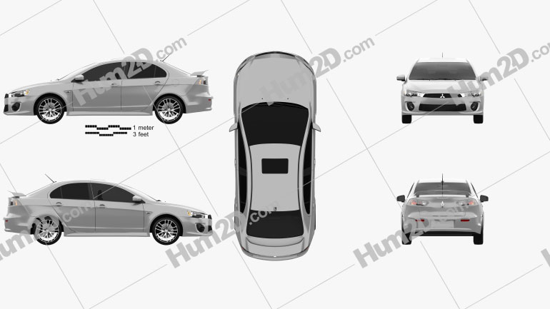 Mitsubishi Lancer GT 2016 car clipart