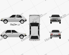 Mitsubishi Colt (Mirage) 1978 car clipart
