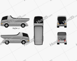 Mitsubishi Fuso Canter Eco D Hybrid Truck 2007 clipart