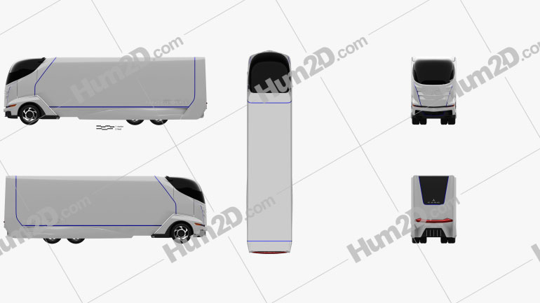 Mitsubishi Fuso Concept II Truck 2012 Blueprint