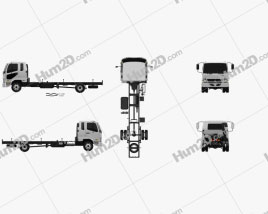 Mitsubishi Fuso Heavy Chassis Truck 2017 clipart