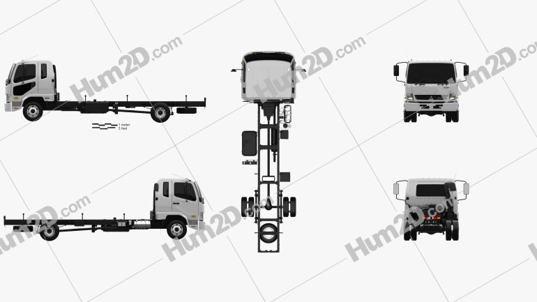 Mitsubishi Fuso Heavy Chassis Truck 2017 clipart