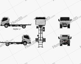 Mitsubishi Fuso Canter 515 Wide Single Cab Chassis Truck 2016 clipart