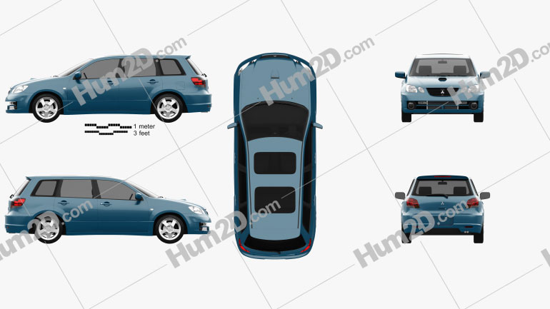 Mitsubishi Airtrek Turbo R 2002 Blueprint