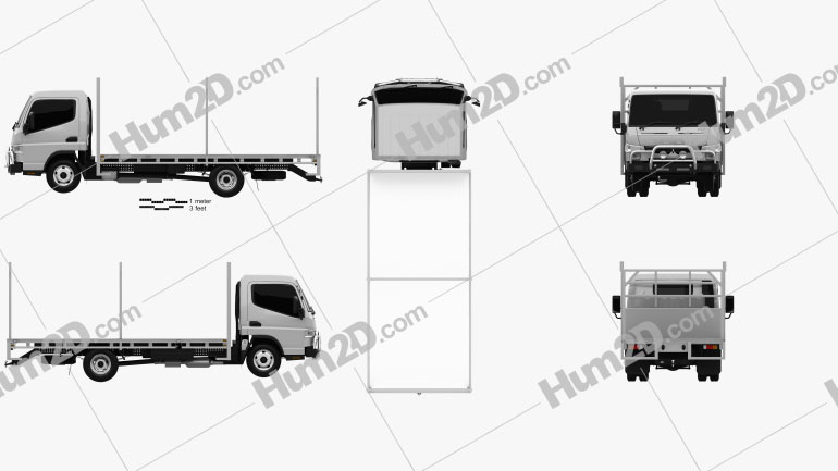 Mitsubishi Fuso Canter 515 Wide Single Cab Absolute Access Truck 2016 clipart