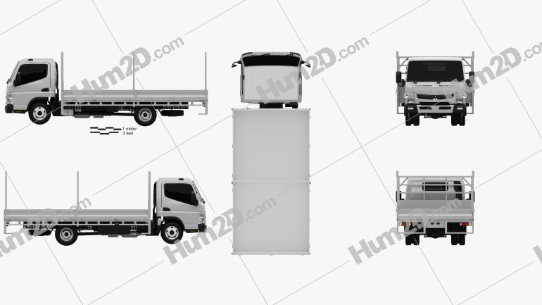 Mitsubishi Fuso Canter 515 Wide Einzelkabine Tradies Truck 2016 Clipart Bild