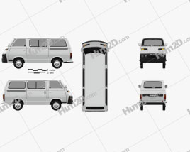 Mitsubishi Delica Coach 1974 clipart