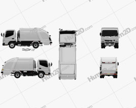 Mitsubishi Fuso Canter Shinmaywa Garbage Truck 2017 clipart