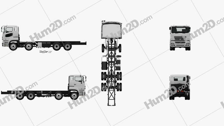 Mitsubishi Fuso Heavy Fahrgestell LKW mit HD Innenraum 2017 PNG Clipart