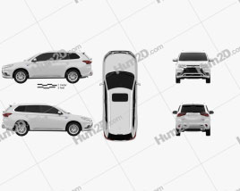 Mitsubishi Outlander PHEV 2018 car clipart