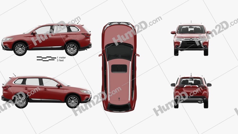 Mitsubishi Outlander GT com interior HQ 2015 car clipart