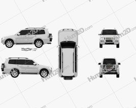 Mitsubishi Pajero 5-door CN-spec 2018 car clipart